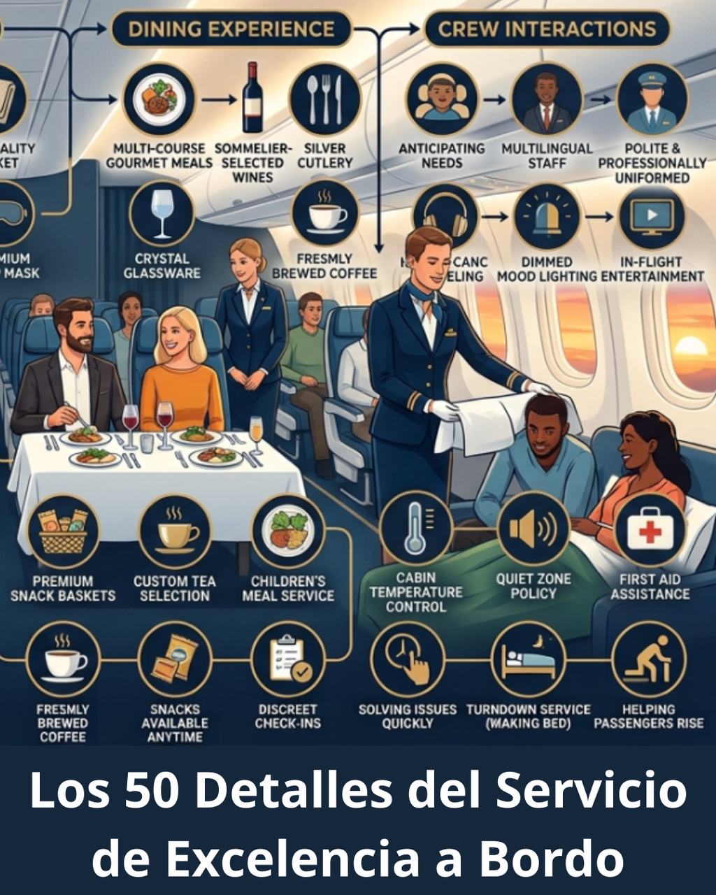 Los 50 Detalles del Servicio de Excelencia a Bordo