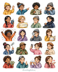 Pack 20 Avatares Acuarela PNG para Creadores de Viajes | Reels Instagram TikTok PNG