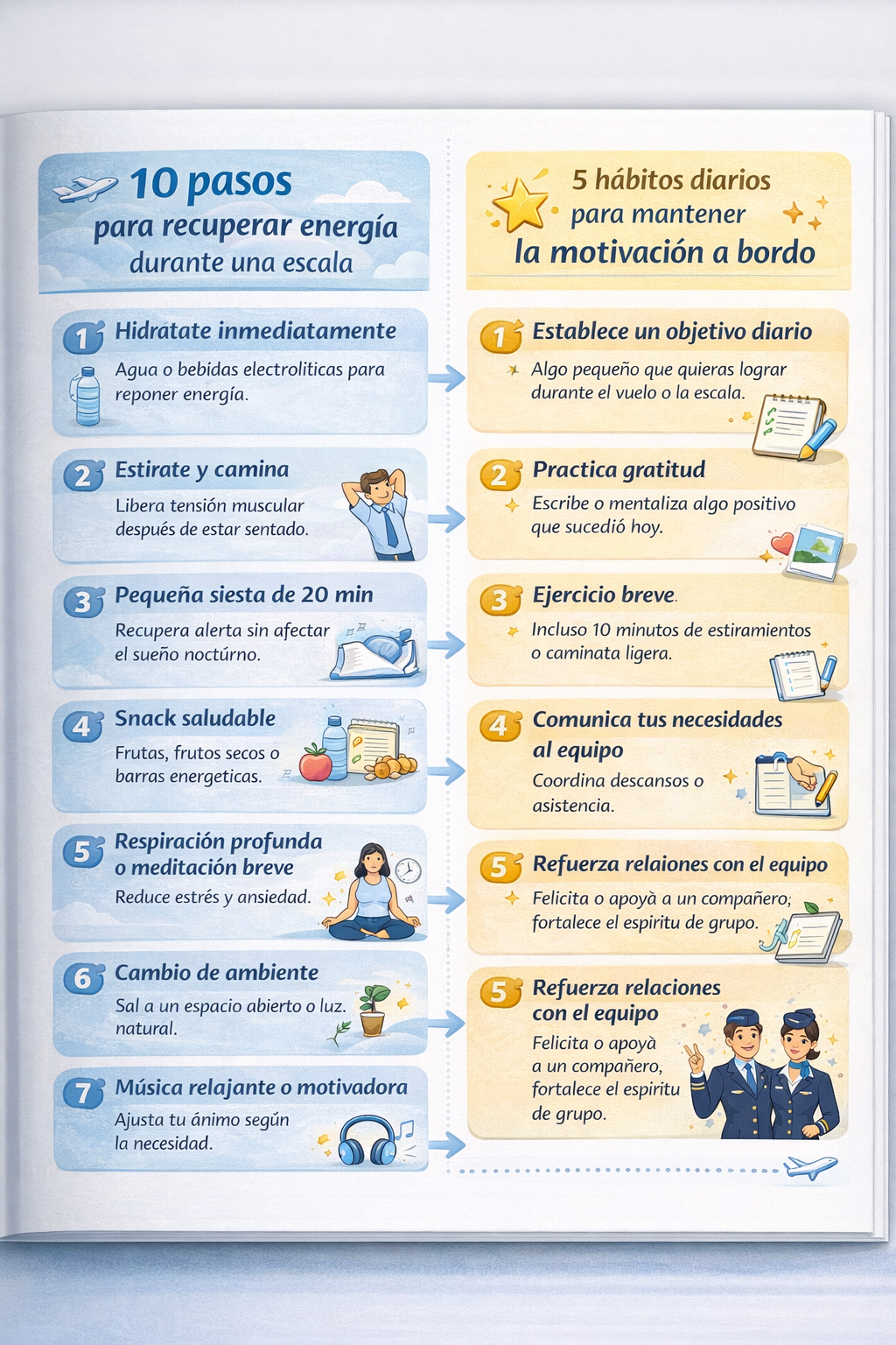 MANUAL DE SUPERVIVENCIA PARA TRIPULANTES DE CABINA  “Cómo evitar el burnout, recuperar la motivación y encontrar equilibrio en una carrera aérea exigente”