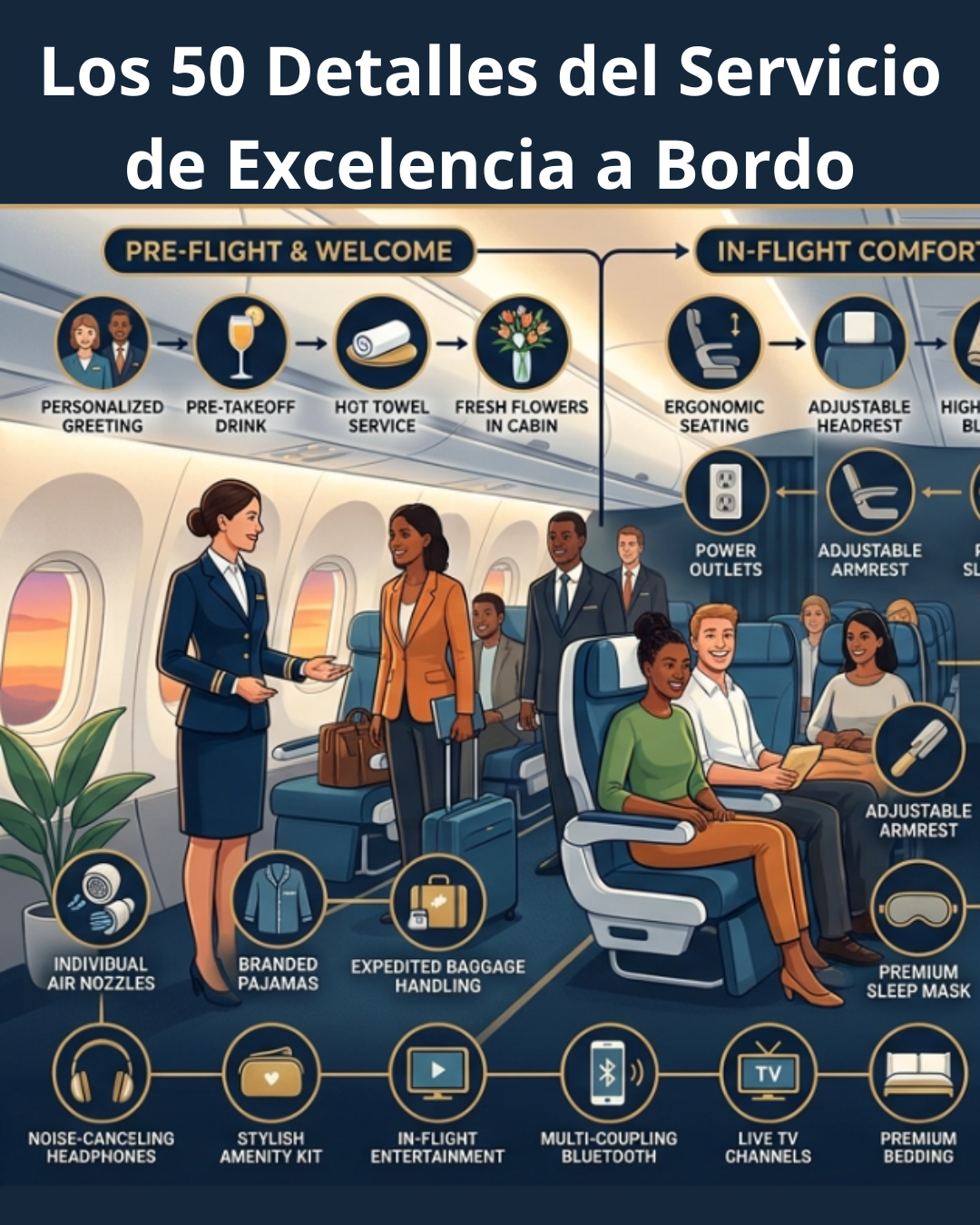 Los 50 Detalles del Servicio de Excelencia a Bordo