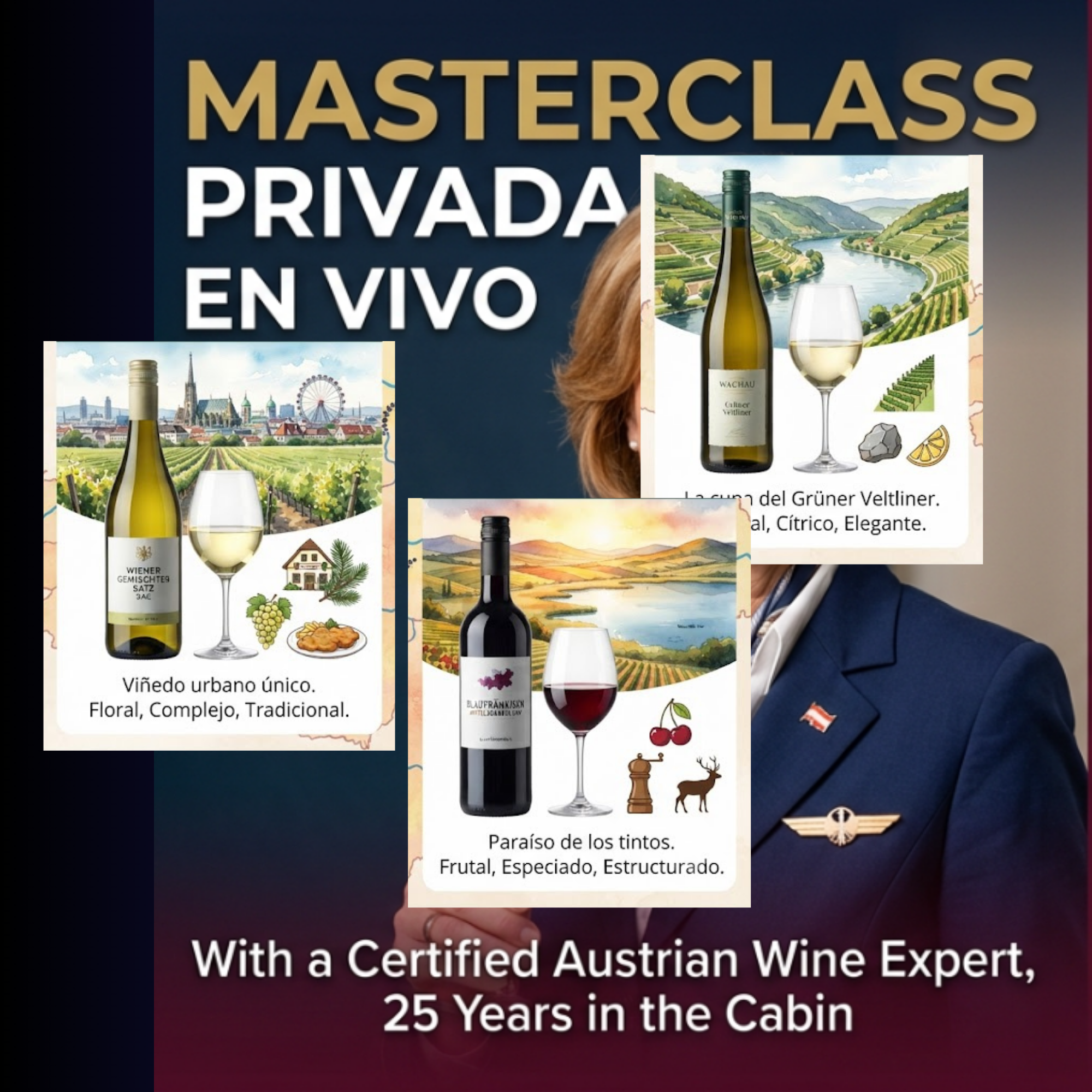 🍷✈️ MASTERCLASS PRIVADA EN VIVO: Por qué el vino sabe diferente a 10.000 metros
