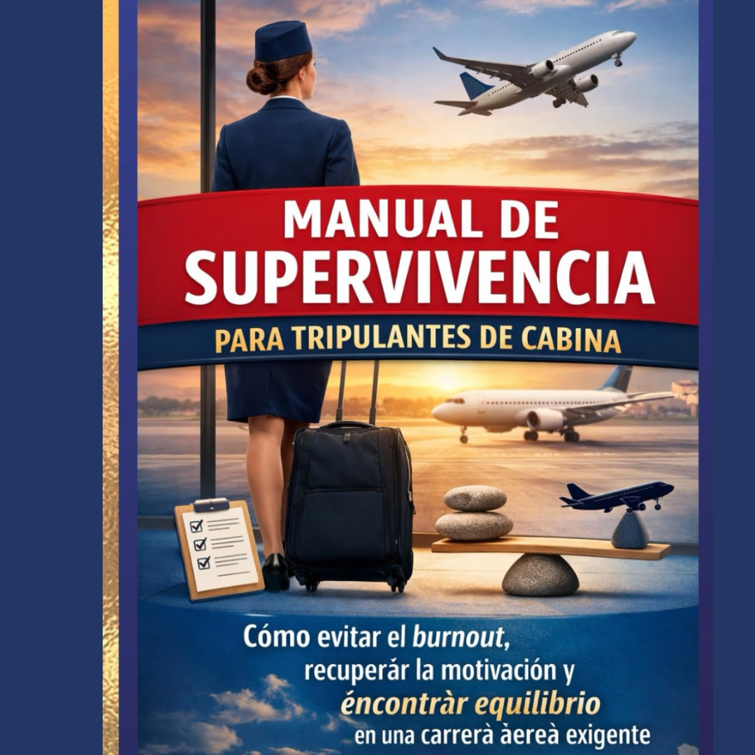 MANUAL DE SUPERVIVENCIA PARA TRIPULANTES DE CABINA  “Cómo evitar el burnout, recuperar la motivación y encontrar equilibrio en una carrera aérea exigente”